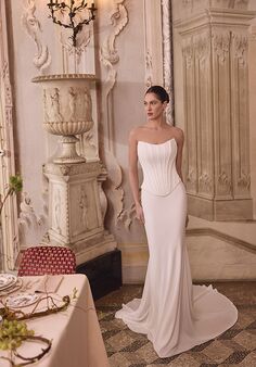 Justin Alexander Lennon Fit-and-Flare Wedding Dress
