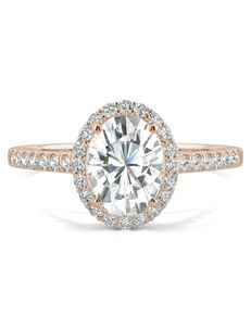 Forever One Moissanite Classic Oval Cut Engagement Ring