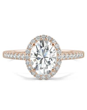 Forever One Moissanite Classic Oval Cut Engagement Ring