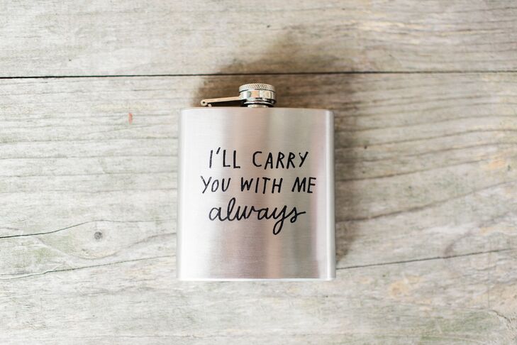 I'll Carry You With Me Always Silver Flask