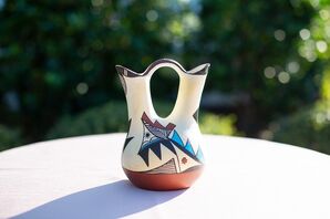 Native American Traditional Clay Vase at Wedding at The Merrimon-Wynne House in Raleigh, North Carolina