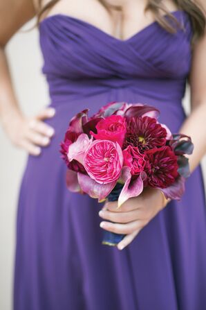 Raspberry and Pink Bridesmaid Bouquets