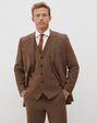 Suit Shop Men's Brown Tweed Suit Tuxedo - thumbnail - 2