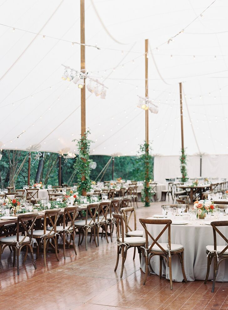 Tented Rustic Reception at The Clifton Inn in Charlottesville, Virginia