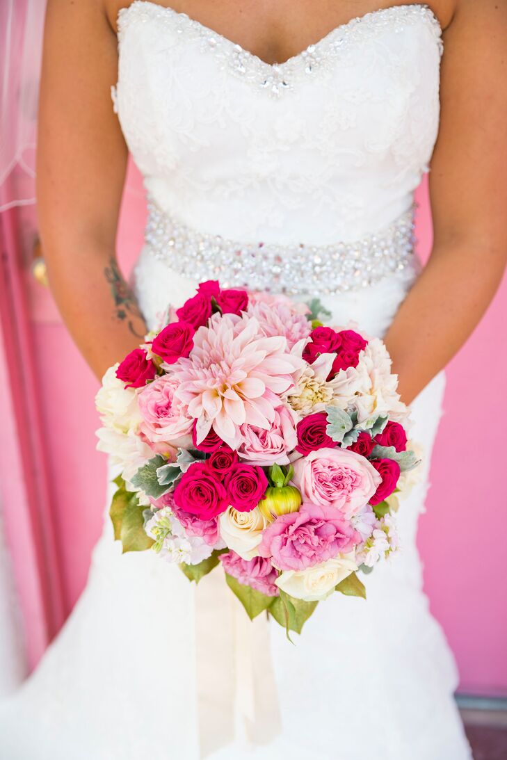 "The flowers were very important to me!" Holly says. "My favorite flower is dahlias, the bigger the better! I also love roses."