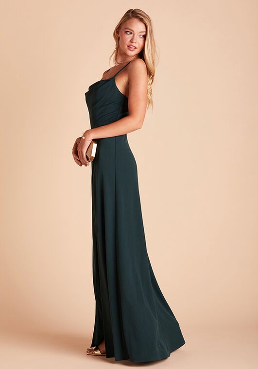 Birdy Grey Ash Crepe Dress in Emerald Scoop Bridesmaid Dress - 2