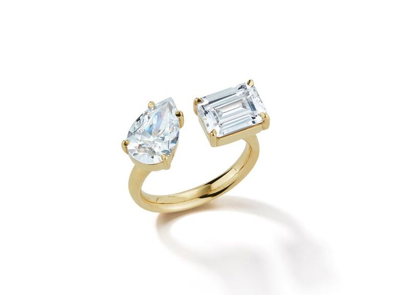 two stone diamond engagement ring