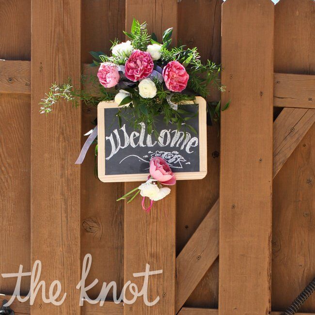 Floral Welcome Sign