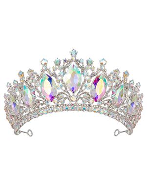 AW Bridal AW BRIDAL Wedding Crown for Women Multicolor Rhinestone Bridal Crown Princess Tiara for Girls Birthday Crown Wedding Tiara Crown for Brides (AB Rhinestone) Tiara
