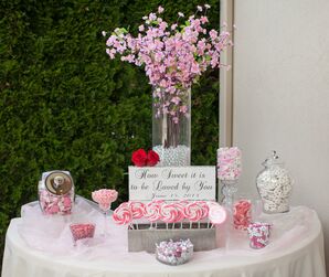 Pink and White Candy Buffet