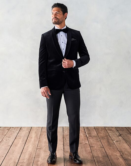 The Black Tux Velvet Jacket Tuxedo Black Tuxedo - 3