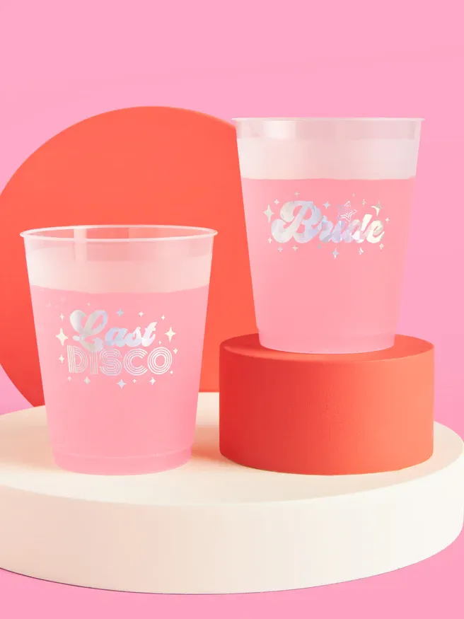 Disco themed cups for bachelorette party