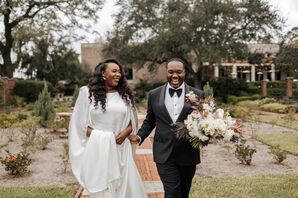 Classic Couple at Their Wedding at The Cummer Museum of Art & Gardens in Jacksonville, Florida