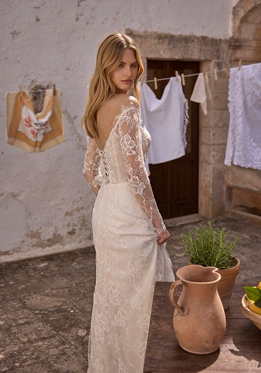 Dance of Puglia by LOVE by Ricca Sposa 25-020(2) Fabiola Column Wedding Dress - 2