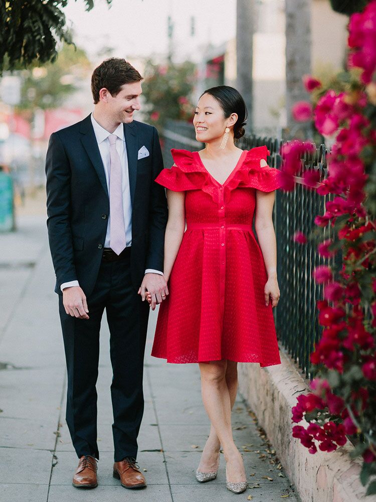 formal engagement photo
