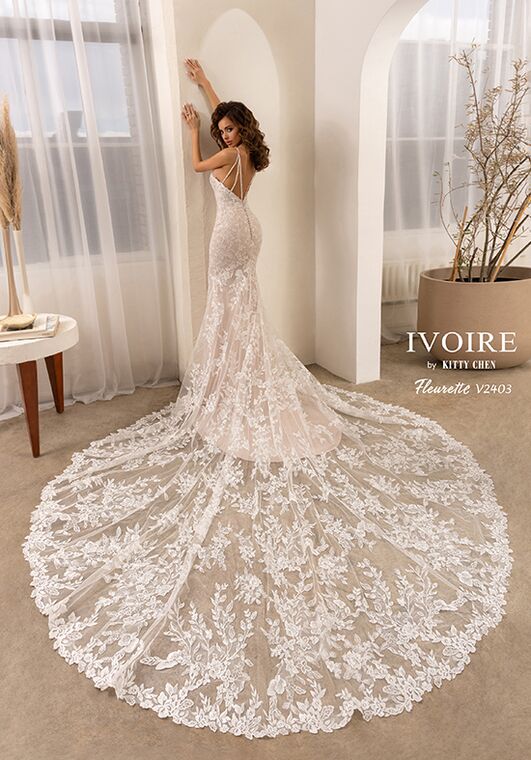 IVOIRE by KITTY CHEN FLUERETTE, V243 Fit-and-Flare Wedding Dress - 2