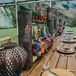 Farm Table with Colorful Centerpieces and Modern Candles