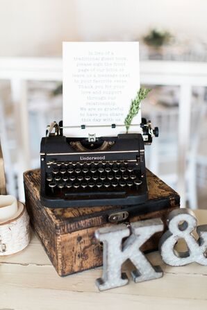 Vintage Typewriter Guest Book Sign