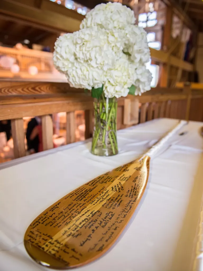 Nautical Wooden Oar Guestbook