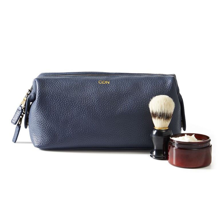 Personalized leather travel case from Mark & Graham