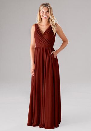 Adjustable Strap Wrap Bodice Maxi Dress with Front Slit - LB036