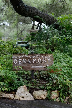 Rustic Wooden 'Ceremony' Sign