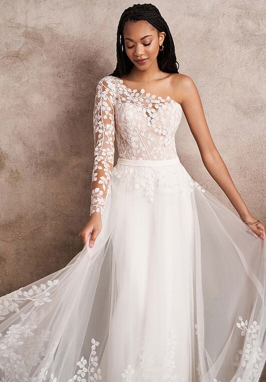 Lillian West 66223 Fit-and-Flare Wedding Dress - 3