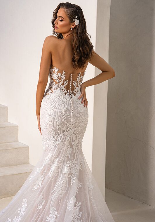 KITTY CHEN MATEA, H2437 Fit-and-Flare Wedding Dress - 2