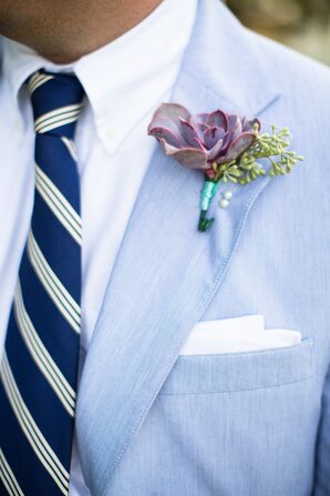 Simple Succulent Boutonniere