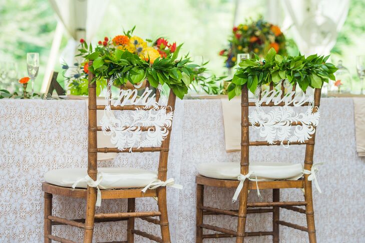 Bride and Groom Reception Chairs