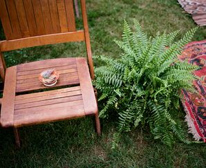 Natural, Textured Fern Aisle Decor