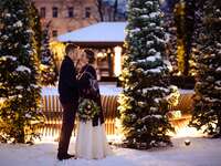 christmas wedding outside