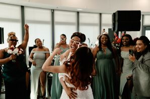 Couple Laughing During First Dance