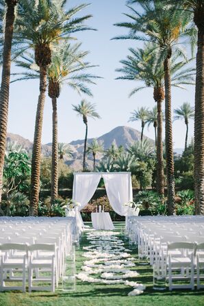 White Amalfi Cabana Wedding Arch