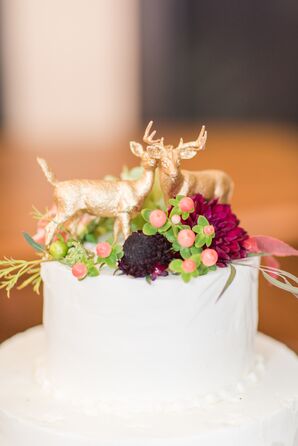 Gilded Deer Cake Topper