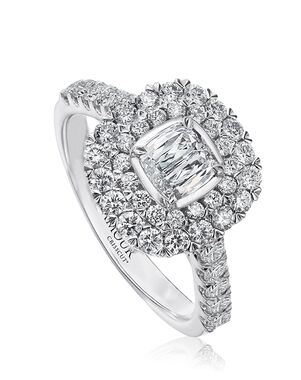 Christopher Designs Unique Cushion Cut Engagement Ring