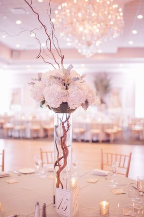 Elegant Centerpieces with Hydrangeas and Branches