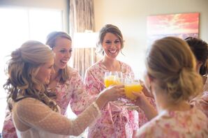 Getting Ready, Pink Floral Robes