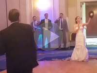 Dad Plays Catch With Daughter at Wedding