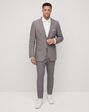 Suit Shop Men's Textured Gray Suit Tuxedo - thumbnail - 4