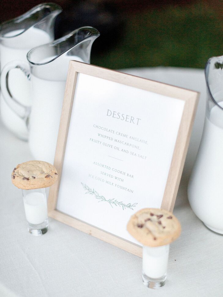Simple Framed Sign with Cookie Shots