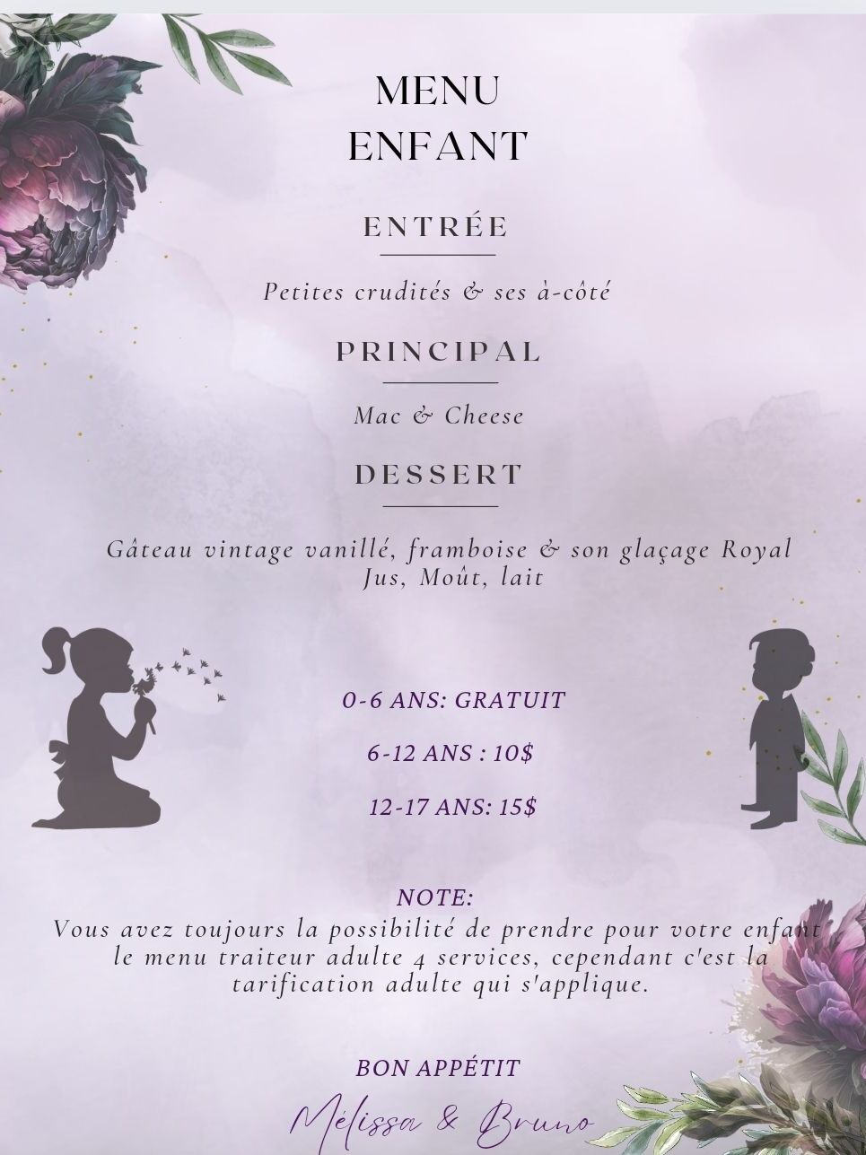 Picture of Menu Enfant