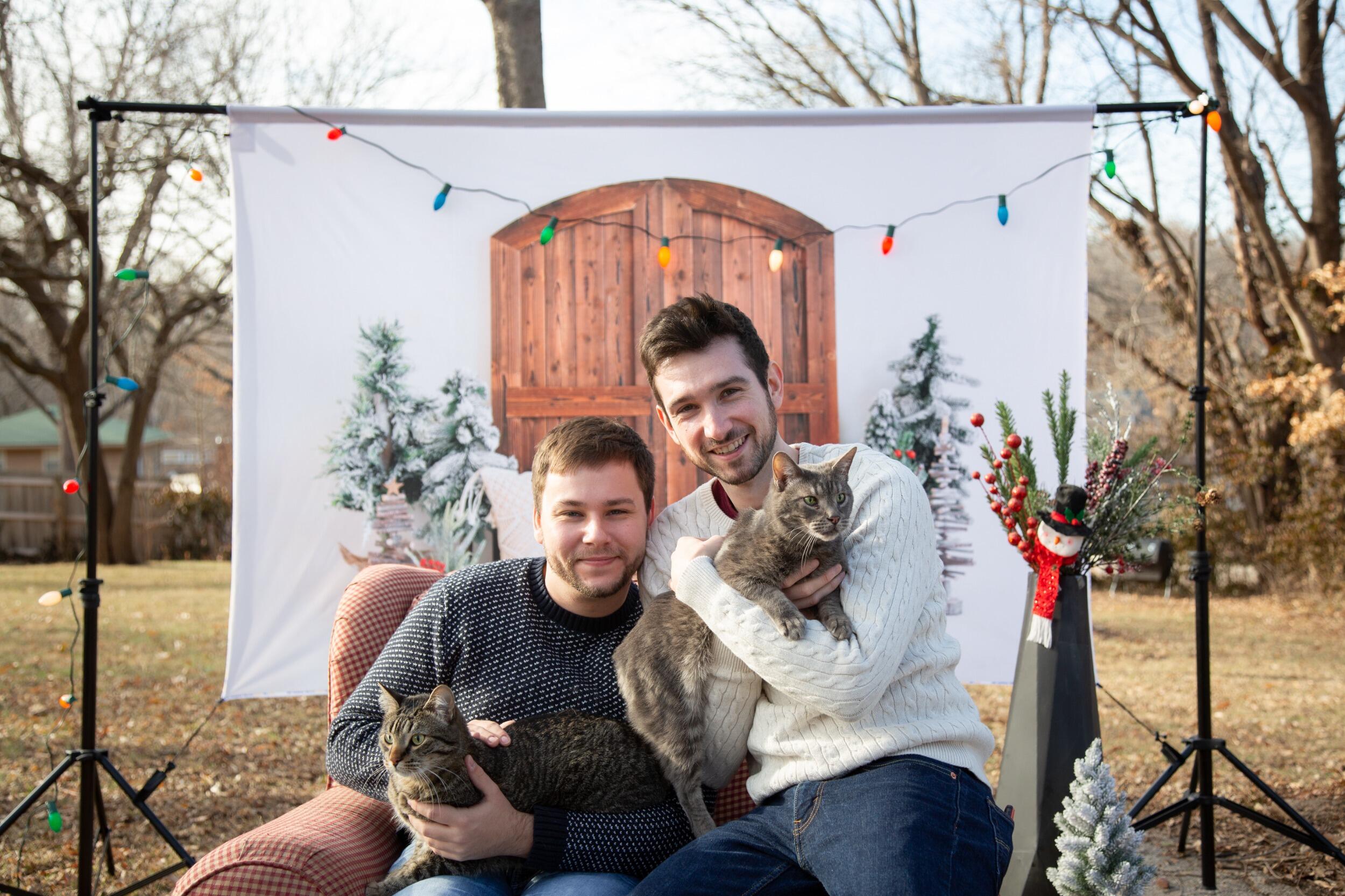 Our first Christmas pictures together as a little family