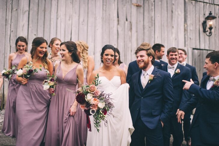 Dusty Purple Chiffon Bridesmaid Dresses