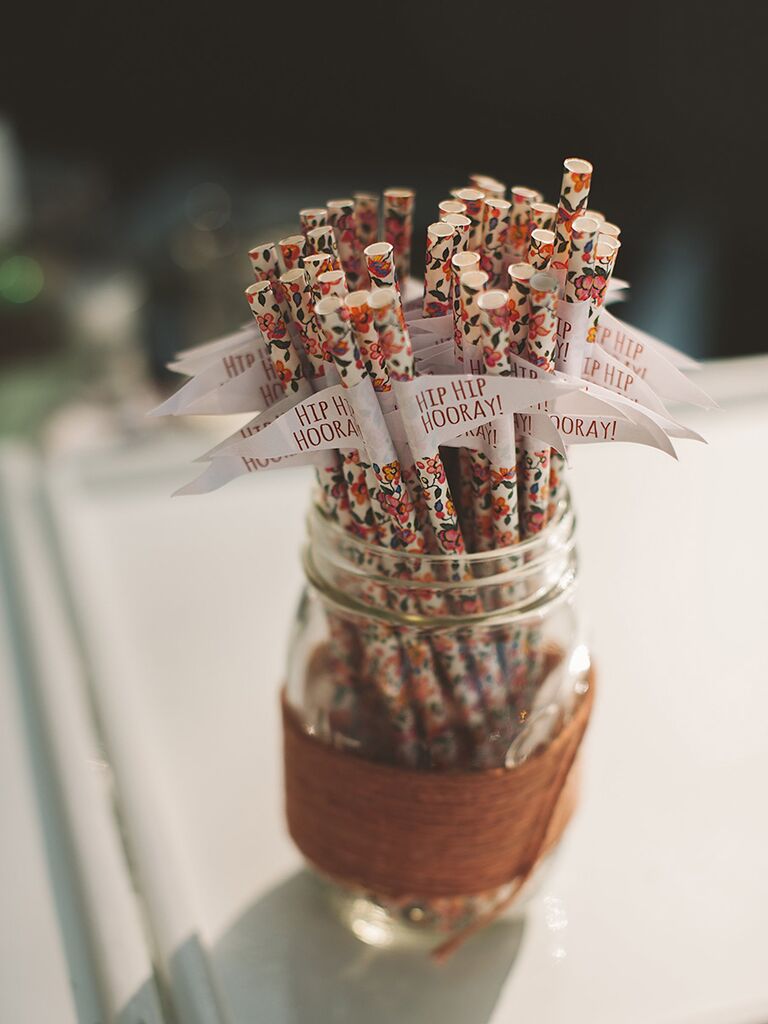 Drink straws with decorations