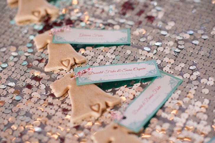 The escort cards were cutouts of the liberty bell.
