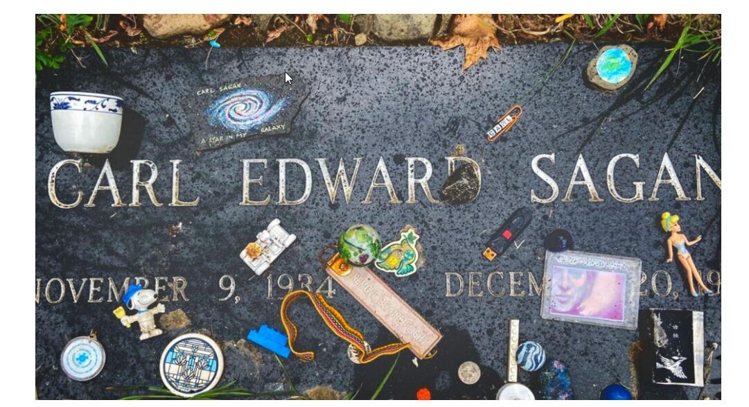 Picture of Carl Sagan's Resting Place