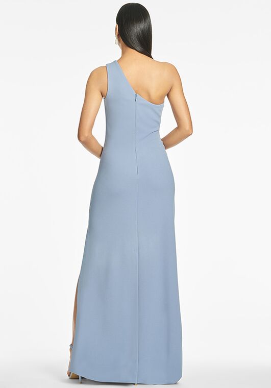Sachin & Babi Cece Gown - Slate Blue One Shoulder Bridesmaid Dress - 2