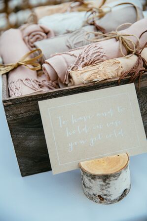 Blush and Peach Shawl Wedding Favors