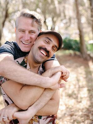 Couple Hugging During Prewedding Engagement Photo Shoot